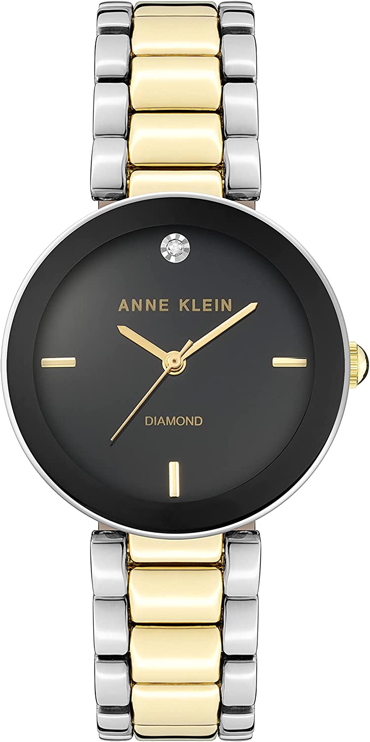 230816062516482_1 Anne Klein Women's Genuine Diamond Dial Bracelet Watch - Image 1